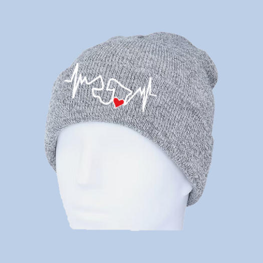 Mütze – Cuffed Beanie – graumeliert